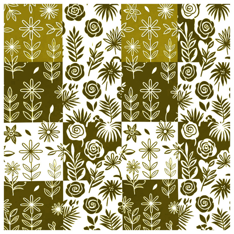 Floral Patchwork Pattern Blankets, 50in W x 60in H