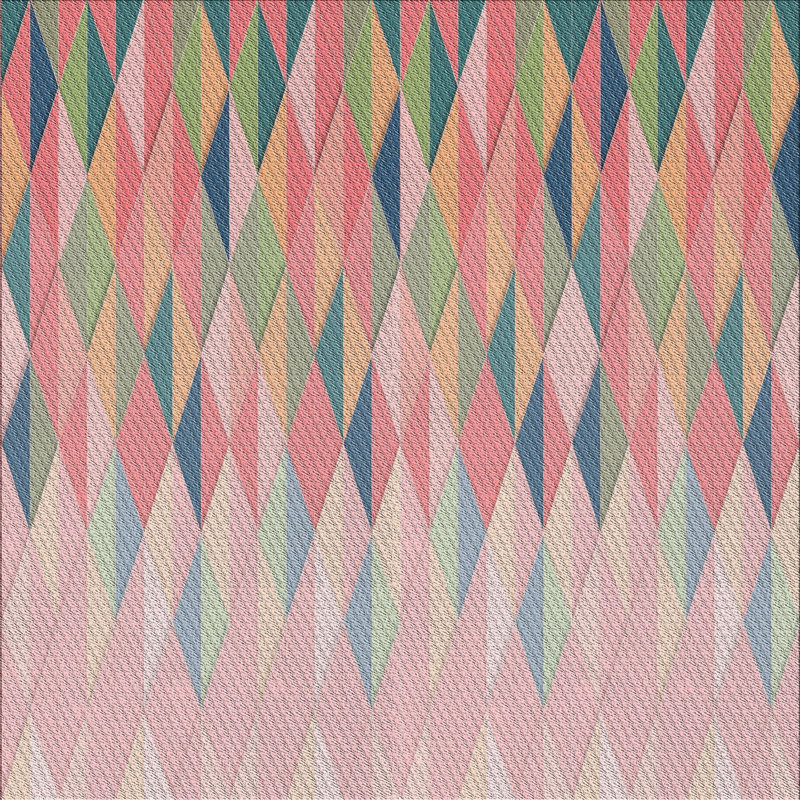 Geometric Indoor Rug, Square 4'