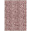 Tapis intérieur lavable floral 10 pi x 14 pi rosé et rose