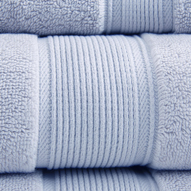 Cotton Bath , Light Blue, 8 Piece Towel Set