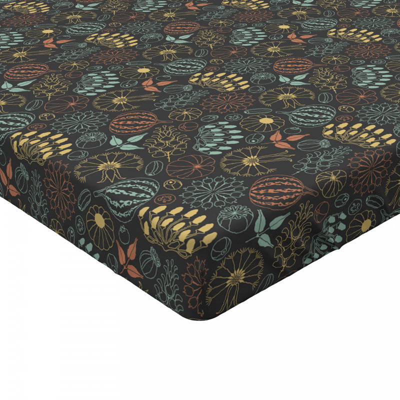 Microfiber Floral Fitted Sheet, Full Fitted Sheet