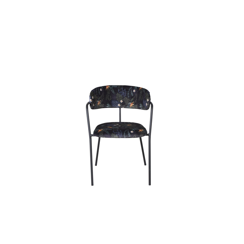 Falk 47cm H Polyester Blend Upholstered Metal Armchair