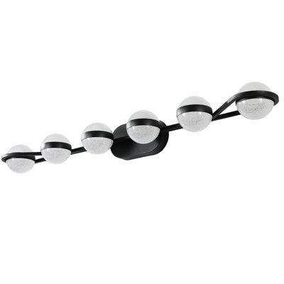 Éclairage de meuble-lavabo mural 43 po 43 po noir minimaliste pour éclairer votre salle de bain, chambre à coucher et salon