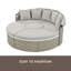 Ensemble de canapé modulaire d'extérieur rond en rotin à deux tons avec auvent rétractable, siège séparé et coussin amovible-342131100-342131105