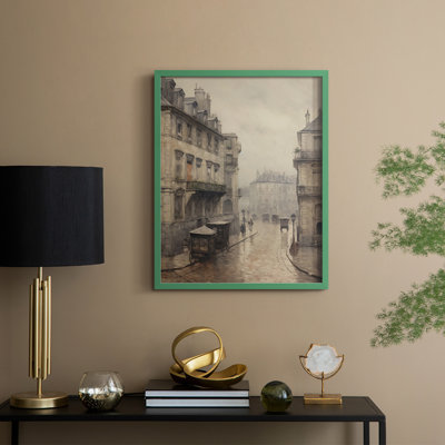 «Vintage Landscape VI», reproduction encadrée - bois massif