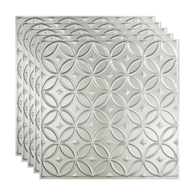 Panneau de plafond décoratif en vinyle 2 pi x 2 pi FASÂDE Rings