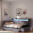 Upholstery Daybed With Storage Footstool, Shelves, Trundle, Usb Charging And Led Light-549432243-549432245