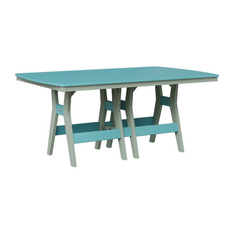 Table rectangulaire à hauteur de comptoir 72 po Berlin Gardens Harbor, Écume de mer, écume de mer, Bleu Aruba