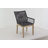 Peyden Jute Rope Handmade Woven Black Accent Chair with Wooden Legs-850835763