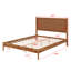 Base de lit de style Mid-Century moderne avec tête de lit en cuir tressé à la main-133276458-133276460