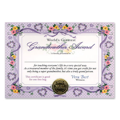 World's Greatest Grandmother Certification