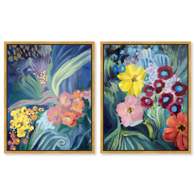Spring Motion Set Canvas Abstract Print by Oliver Gal, Black Frame, 16 x 20