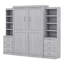 Lit escamotable avec tablettes de rangement et tiroirs Khallid-1612989480