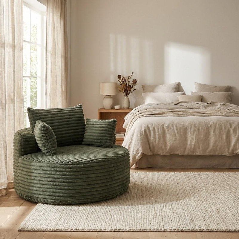 Fauteuil demi-tonneau 50 po, Vert