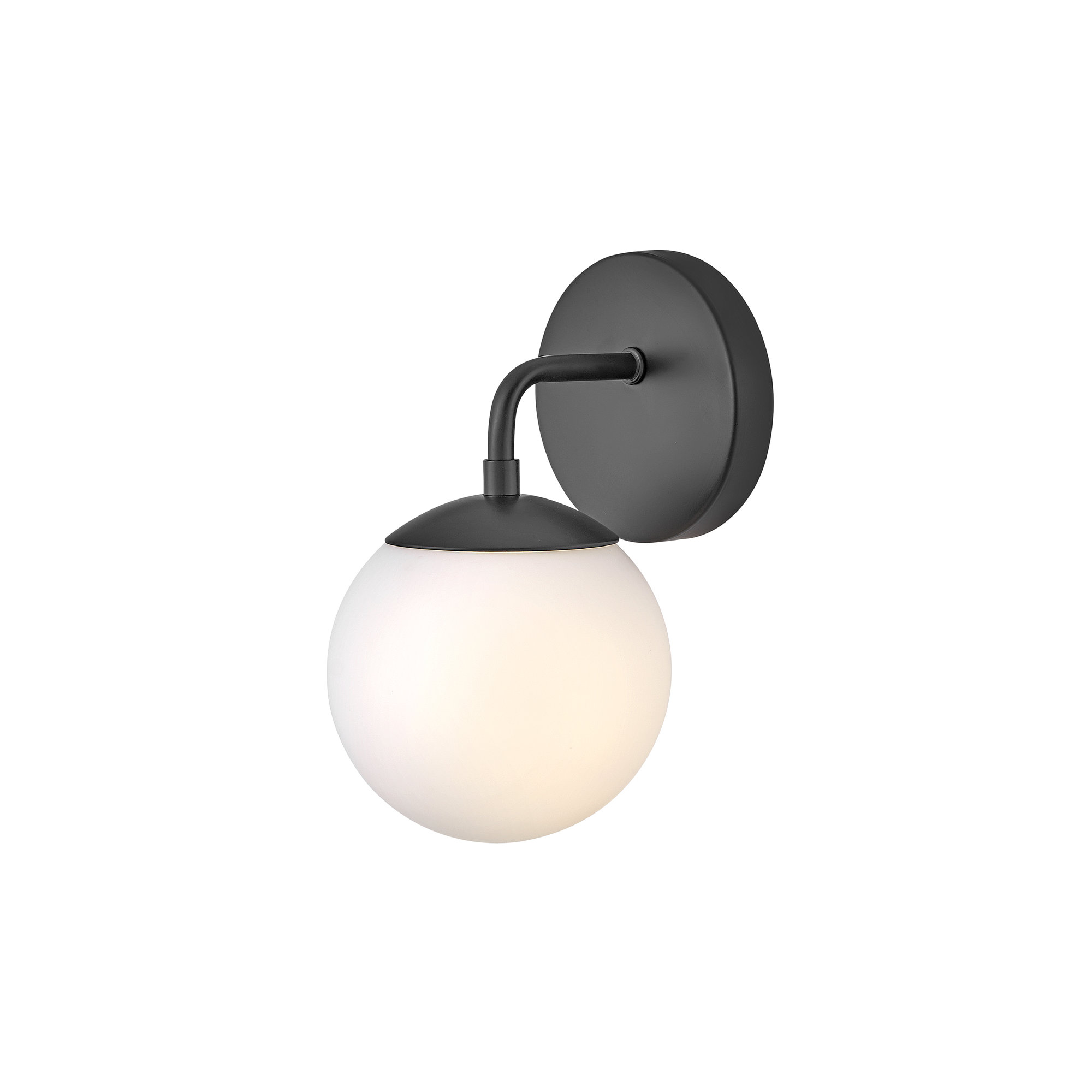 Kobie Single Frosted Dimmable Vanity Light, Black