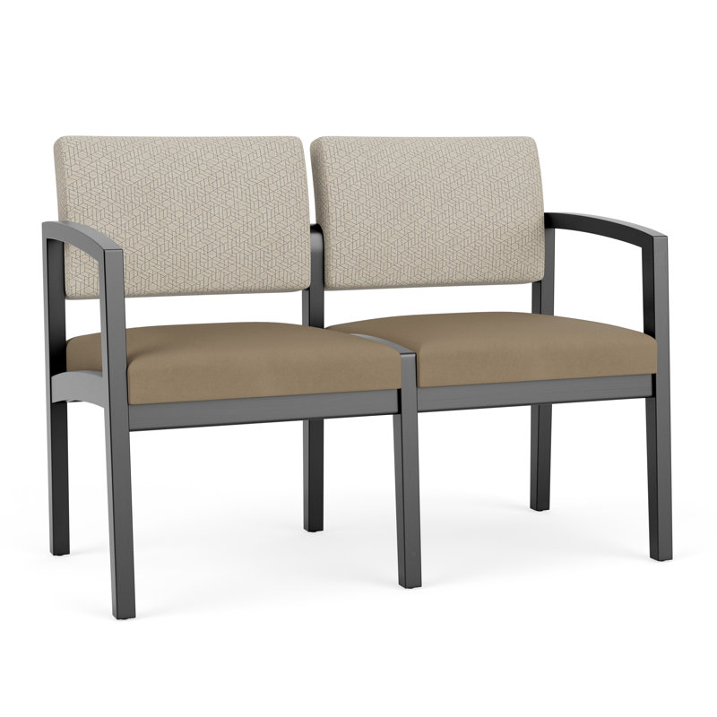 Canapé 2 places Lenox en bois, Noir, noir, noir, noir, BACK: Blueprint Sandy; SEAT: Patriot Plus Taupe