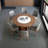 Round Solid Wood Dining Tables with Turntable-1600721109
