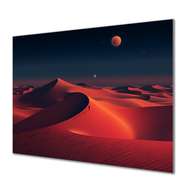 Red Desert Twilight Photo I - désert, art mural en métal, H 12 po x l 20 po x P 1 po