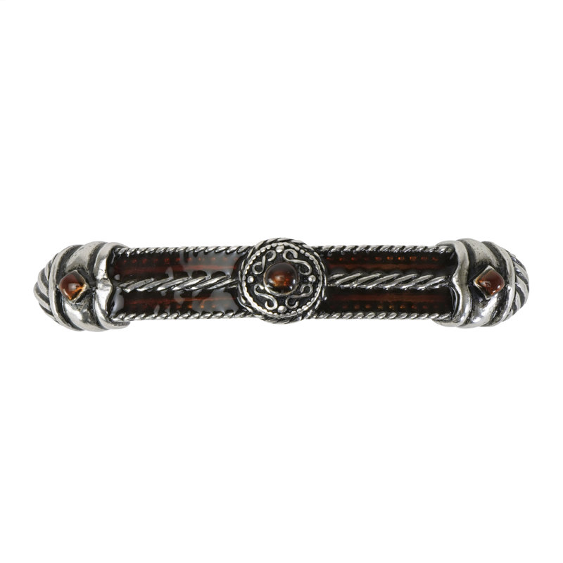Poignée Vortice Glacier 3 po d'un centre à l'autre avec glaçure Smokey Topaz couleur calice