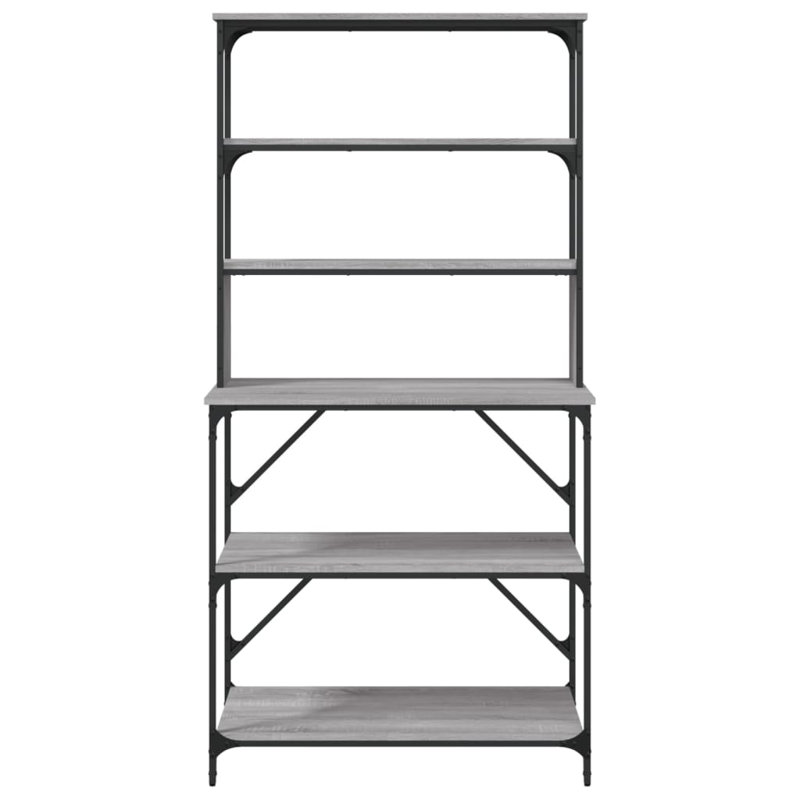 Jollain 90cm W Metal Shelving Unit, Grey Sonoma