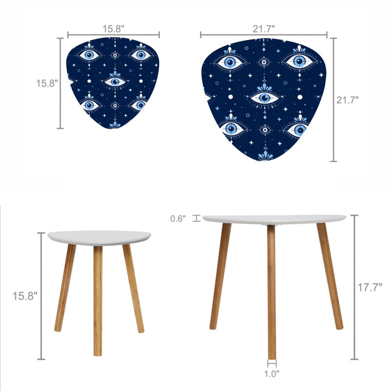 Ensemble de 2 tables basses gigognes Triangle