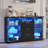 Modern Glass Sideboard Cabinet With 3 Light Modes & 3 Large Drawers-1494851632