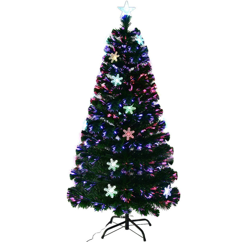 Lighted Artificial Christmas Tree, 7ft H