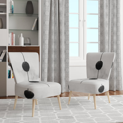 Chaise rembourrée Abstract Minimalisme - Chaise d'appoint Midnight Dot & Line II