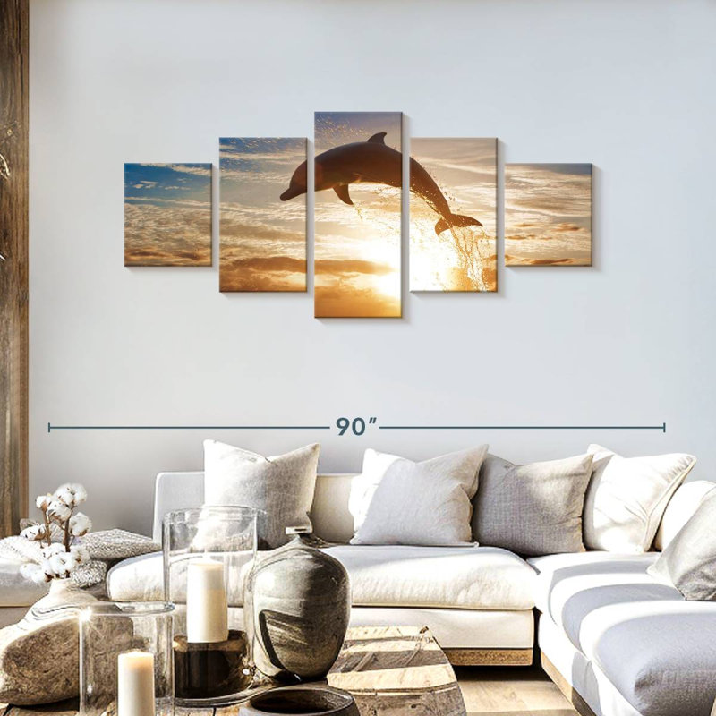 Jumping Dolphin, 30" H x 68" W