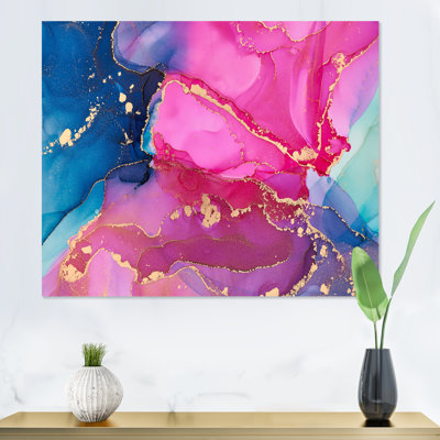 Purple And Pink Luxury Abstract Fluid Art - Abstract Wall Art