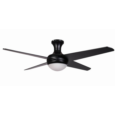 Ventilateur de plafond standard 52 po à 4 pales avec télécommande et ensemble d’éclairage inclus Freese