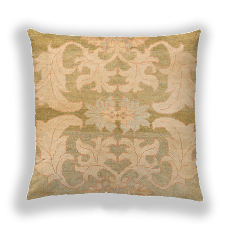 Caed Damask Throw Pillow, Microsuede
