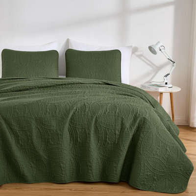 Austin Microfiber Reversible 3-Piece Coverlet / Bedspread Set