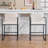 Modern Upholstered Counter Height Bar Stools with Armrests, Metal Frame, and Padded Seat,-1977707740