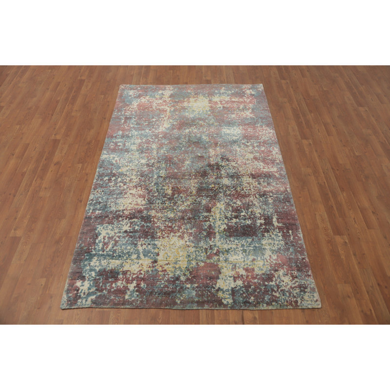 Tapis abstrait moderne de taille pièce 5 x 8