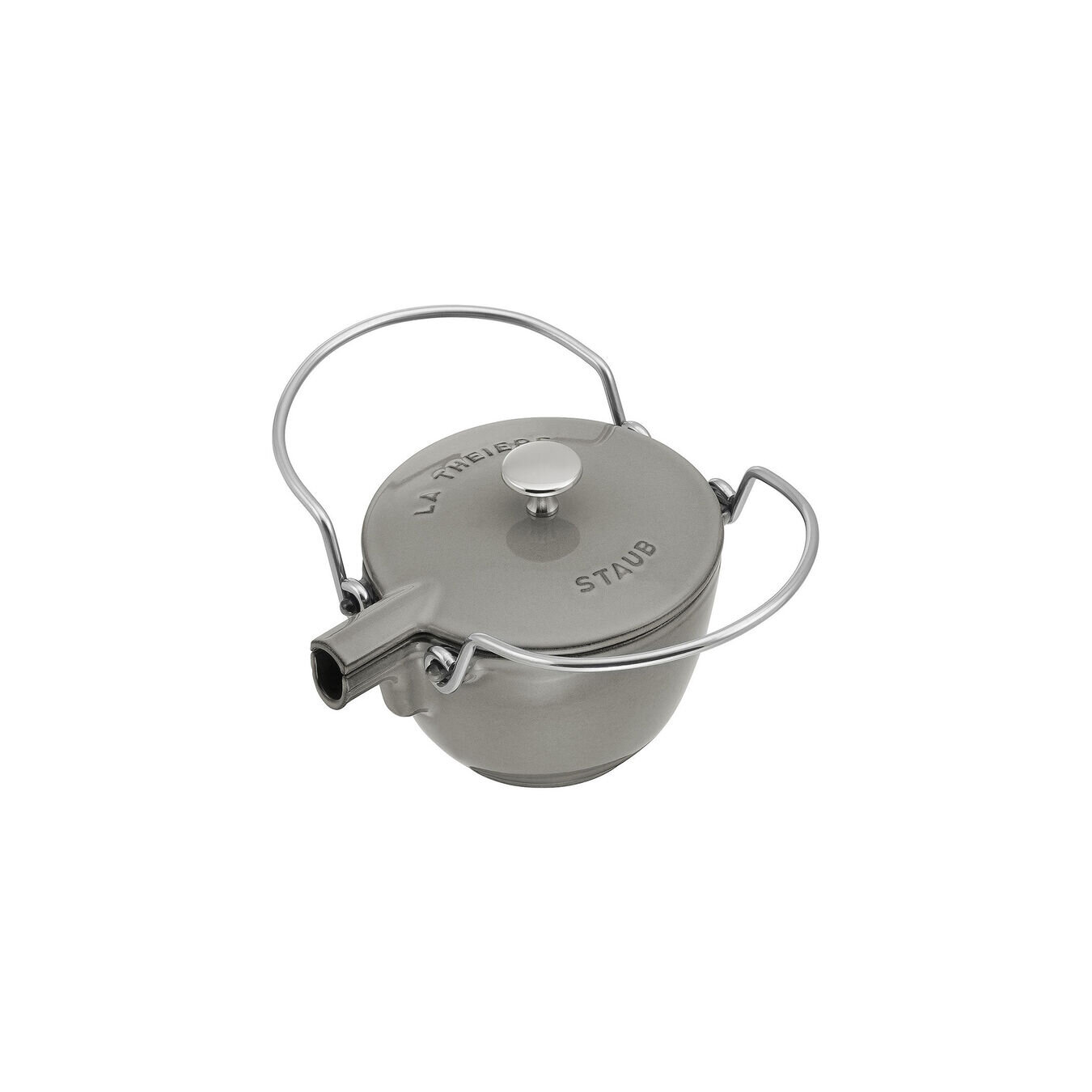 Staub Cast Iron 1-qt Round Tea Kettle - Cherry