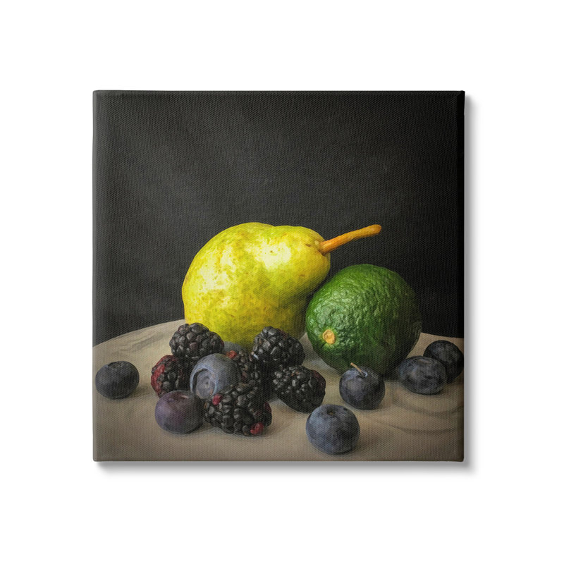 «Fruit & Berries Still Life», art mural sur toile par Graffitee Studios, H 17 po x l 17 po x P 1,5 po