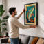 Golden Fish Art Deco 1 Piece Single Picture Frame Wall Art-136645914-136645909