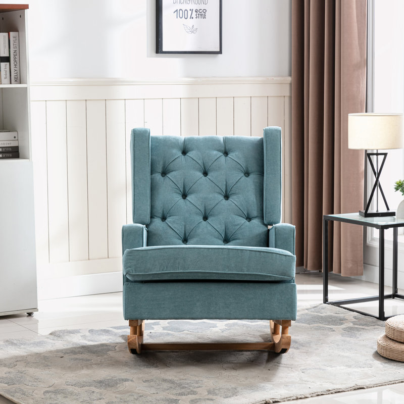Chaise berçante Jayneen, Vert menthe