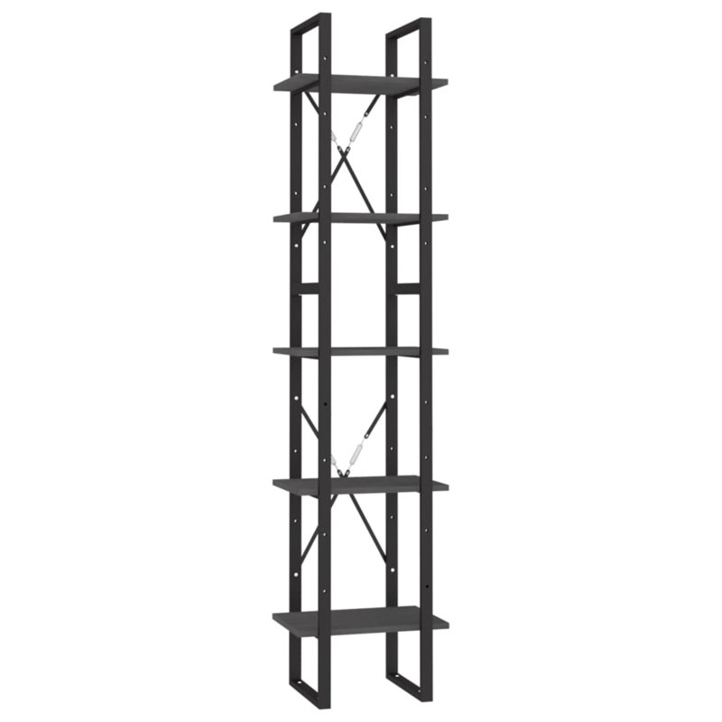 Bibliothèque Canne en bois d'ingénierie, Chêne, (5 tablettes) H 68,9 po x l 39,4 po x P 11,8 po