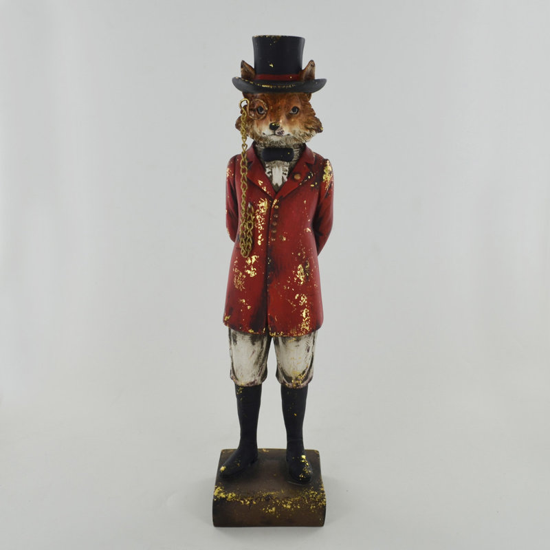 Hunting Fox Ironic Sculpture Dapper Animals Alayah Figurine