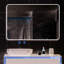 Miroir de salle de bain rectangulaire 30 x 40 pouces avec cadre en métal noir - verre de 4 mm de hauteur, aluminium rouillé, fixation murale renforcée pour une mesure contemporaine-1328424589