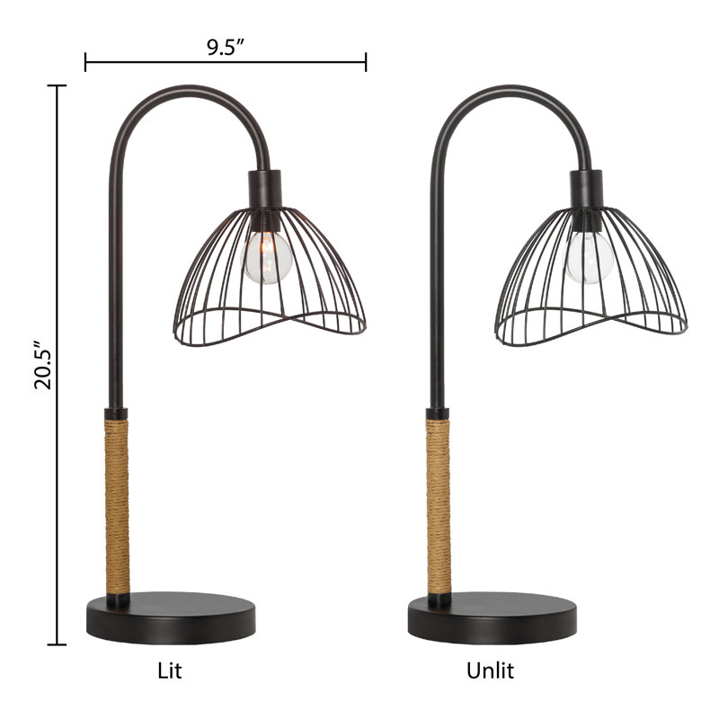 20.5"H Arched Brigitte Candlestick Base Dome Shade Table Lamp