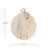 Foreside Home & Garden Round Serving Board Whitewash Wood with Leather Loop