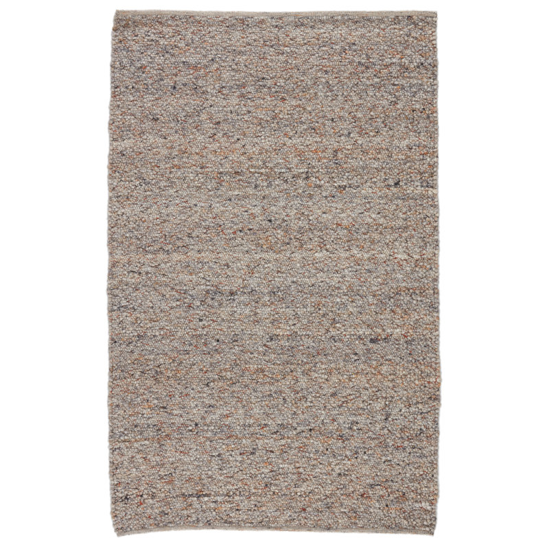 Jaipur Living Hadren QTM02 Handmade Solid Light Gray and Tan Area Rug, Rectangle 5' x 8'