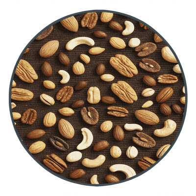 Washable Mixed nuts Desserts Area Rug