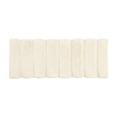 Tapis pour salle de bain l 24 po x L 58 po, rayé, teint, palette de couleurs douces 24 x 58 po, 100% lustré, antidérapant
