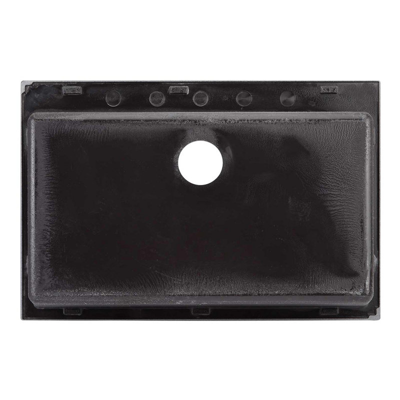Algren 33" L Drop-In Kitchen Sink, Midnight Black