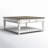 Colchester Oversized Square Cocktail Table w/ 1 Drawer & Casters