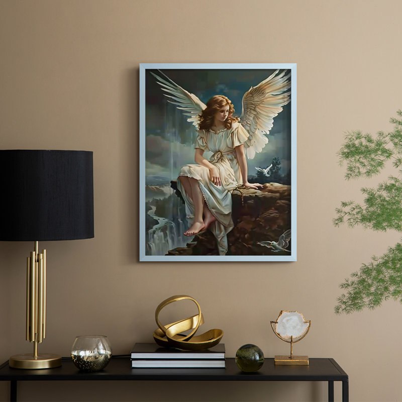 «Religious Series CDxxxv», reproduction encadrée - bois massif, H 30 po x l 24 po, Bleu